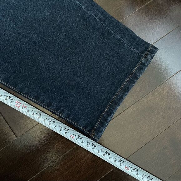 Pink Tartan Straight Leg Dark Denim Jeans Sz 10 - Picture 13 of 13